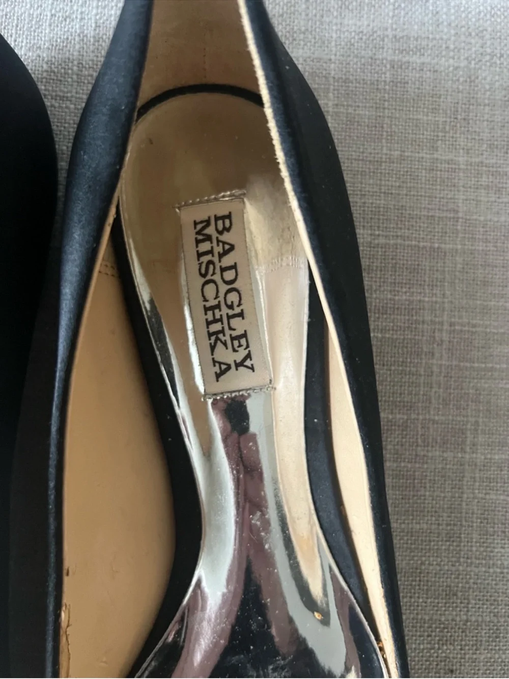Badgley Mischka Black jewel Embellished Ballet Flats, women’s 7, luxury occasion